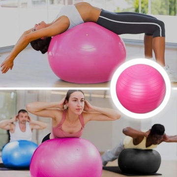 ГИМНАСТИЧЕСКИЙ МЯЧ ДЛЯ РЕАБИЛИТАЦИОННЫХ УПРАЖНЕНИЙ 65см ФИТНЕС-УКРЕПЛЯЮЩИЙ НАСОС