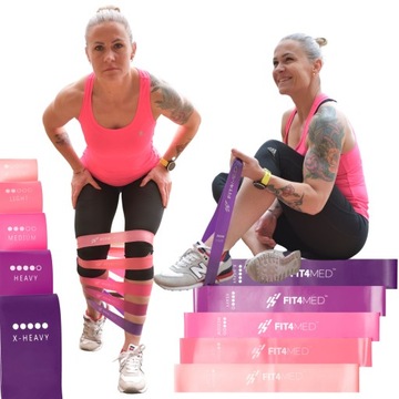 GUMY DO ĆWICZEŃ FITNESS MINI BAND ZESTAW 5SZT