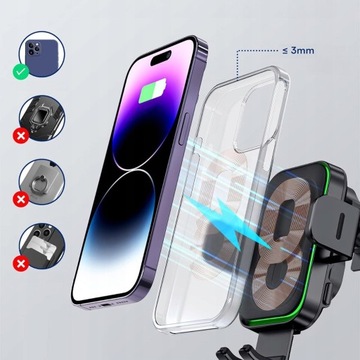 ДЕРЖАТЕЛЬ ДЛЯ АВТОМОБИЛЬНОГО ТЕЛЕФОНА FEEGAR QH400 ЗАРЯДНОЕ УСТРОЙСТВО ИНДУКЦИОННОЕ ОКНО КОКПИТ