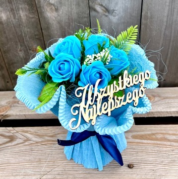 Pachnący Bukiet Mydlany z RĘCZNIKÓW Kwiaty Róże Mydlane Prezent na Urodziny