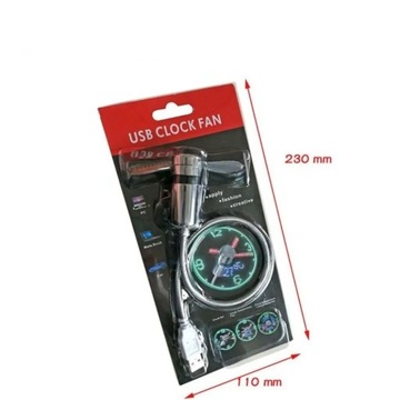 USB-вентилятор со светодиодными часами