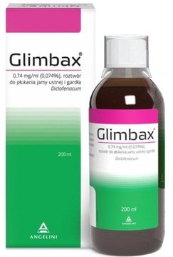 Glimbax roztwór do płukania jamy ustnej i gardła 200 ml