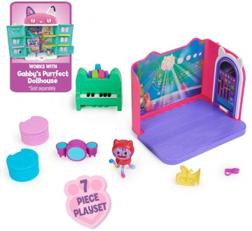 GABI'S CAT HOUSE МУЗЫКАЛЬНАЯ КОМНАТА DJ ФИГУРКА КОШАЧАЯ МЯТА ПИАНО-БАРАБАНЫ + AKC