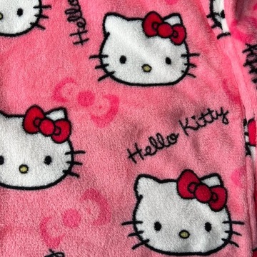 Женские фланелевые пижамы Hello Kitty, теплые брюки,