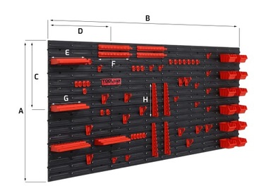 Доска для инструментов, стена мастерской, 160х80.