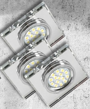 Zestaw trzech opraw wpuszczanych oczek SS-13 CH/WH 99-48325 Candellux