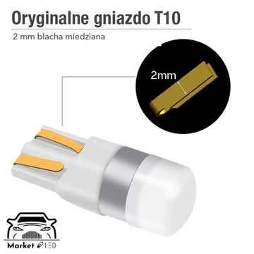 W5W Белый T10 W3W Светодиодная лампа 12 В