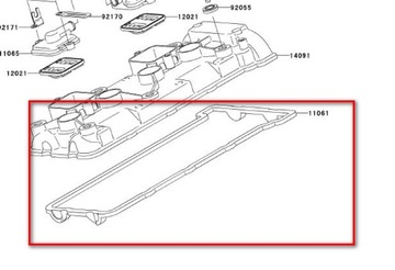 USZCZELKA POKRYWY ZAWORÓW KAWASAKI ZX-6R OEM