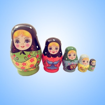 Русские детские матрешки 5 шт.