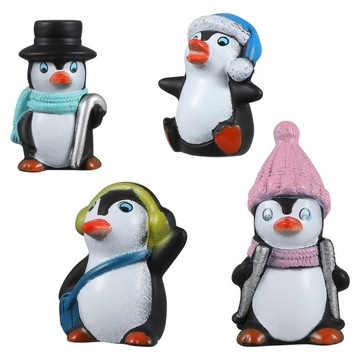 MINI FIGURKI DEKORACJE BIURKA TORT PINGWIN