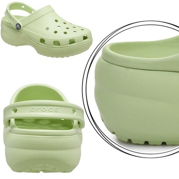 crocs damskie chodaki na platformie classic lekkie buty sportowe 38-39 W8