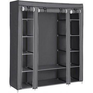 Szafa Songmics garderoba 150 x 175 x 45 cm odcienie szarości