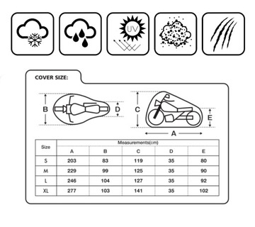 Чехол на мотоцикл L Moretti