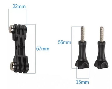 Адаптер лампы с двойным держателем TEE для 2 камер GoPro Xiaomi Sony