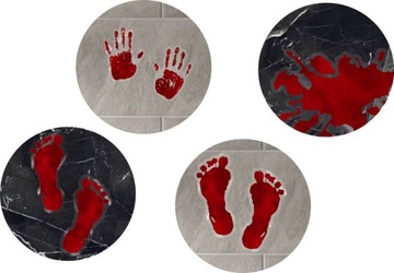 Наклейки СЛЕДЫ КРОВИ Хэллоуин УКРАШЕНИЯ Красные Кровавые Руки Ноги Кровь