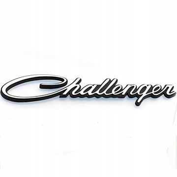 1 NÁLEPKA NA BOK VOZIDLA Z ZNAKEM LOGO DODGE CHALLENGER 18X3CM