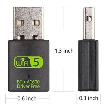 СЕТЕВАЯ КАРТА WIFI BLUETOOTH USB 600 Мбит/с