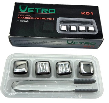 Металлические кубики льда для напитков «Виски», 4 шт.