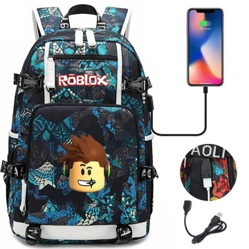 PLECAK TORNISTER ROBLOX USB WODOODPORNY NOWY