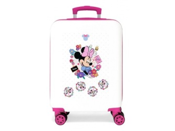 Кабінна валіза (маленькі) Minnie Mouse Flowers Білий, 55x38x20 см, 35 л, 4311112