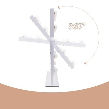 ЗЕРКАЛО ДЛЯ МАКИЯЖА ГОЛЛИВУДСКОЕ ЗЕРКАЛО НА ТУДАРНОМ СТОЛИКЕ 12 ЛАМПОК СО СВЕТОДИОДНОЙ ПОДСВЕТКОЙ