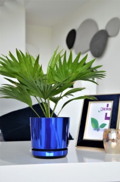 Doniczka Niebieski błyszczący 16 GLAMOUR SZAFIROWY