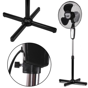 WENTYLATOR STOJĄCY PODŁOGOWY MOCNY DOMOWY OSCYLACJA TIMER PILOT