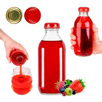 50x BUTELKA KUBUŚ 330ml Z ZAKRĘTKĄ NA SOK NALEWKI