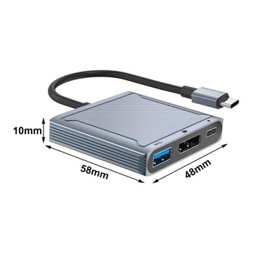 USB C — концентратор DisplayPort USB3.1 Type C — USB DP PD Разветвитель USB C