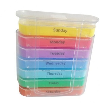 2xWeekly Pill Organizer 7 Day Case Codzienny Duża pojemność do trzymania witamin