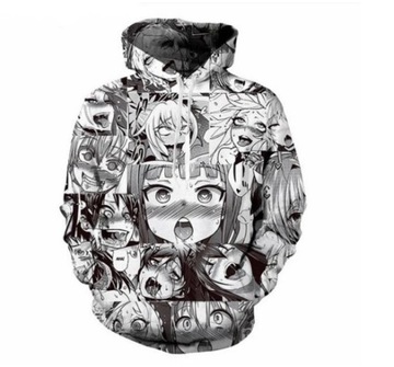 Bluza z kapturem nadruk 3D NARUTO ANIME AHEGAO, UCHIHA