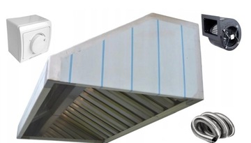 Nowy Okap Gastronomiczny 150*70*40 Filtry GIGATurbina Rura Regulator