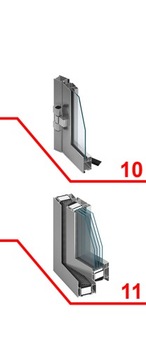 Drzwi aluminiowe Drzwi z aluminium ciepłe / zimne 110cm x 210cm Na Wymiar