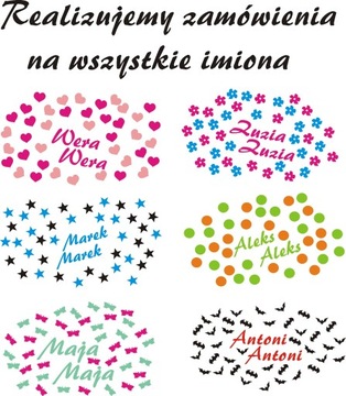2szt IMIĘ DZIECKA + 40szt dodatkowych naklejek