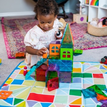 pojemnik na klocki / mata interaktywna Magna Tiles