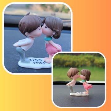 УКРАШЕНИЕ ПРИБОРНОЙ ПАНЕЛИ АВТОМОБИЛЯ ФИГУРКИ ПОДАРОК ДЕНЬ СВЯТОГО ВАЛЕНТИНА ПАРА ПОЦЕЛУЙ