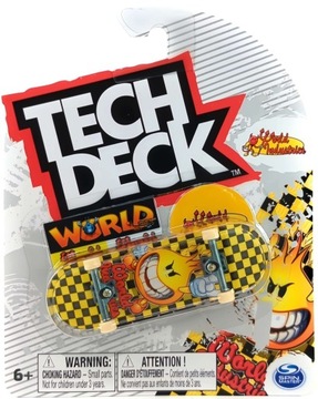 TECH DECK DESKOROLKA FINGERBOARD WORLD INDUSTRIES + NAKLEJKI