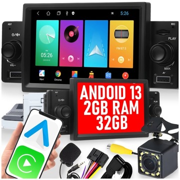 RADIO SAMOCHODOWE 1 DIN ANDROID AUTO CARPLAY WIFI USB RDS GPS 2GB/32GB 5