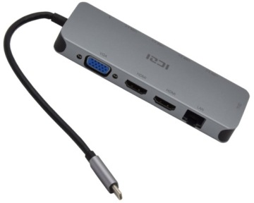 Док-станция для двух мониторов с разветвителем портов HDMI и USB-C 3.0 RJ45