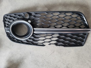 AUDI Q5 8R0 LIFT 12-16 S-LINE KRATKA ZAŚLEPKA W ZDERZAK LEWA PRZÓD CHROM