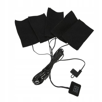 Elektryczne ubrania USB Pięć podkładek grzewczych