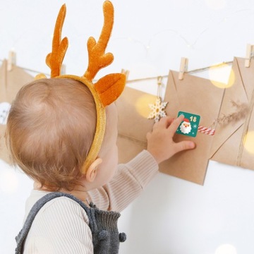 Рождественские наклейки, Адвент-календарь, лист А4.