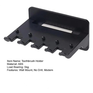 Держатель для зубных щеток без дрели Настенный держатель для зубных щеток Современный