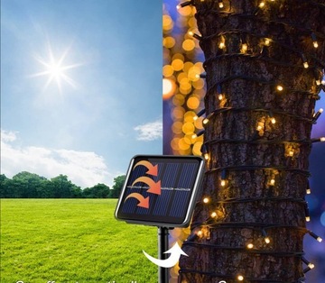 НАРУЖНЫЕ РОЖДЕСТВЕНСКИЕ ОГНИ СОЛНЕЧНЫЕ GIRLAND 100 LED SOLAR