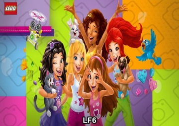 Вафельный торт LEGO FRIENDS Украшение на день рождения Сахарный принт А4