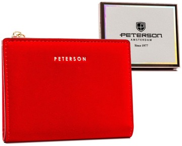 Portfel damski mały PETERSON urocza portmonetka na karty RFID STOP