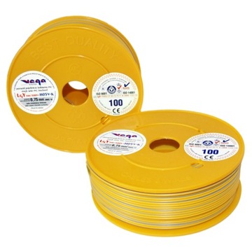 Przewód LGY/H05V-K 0,75 mm2 100m Żółto-Szary
