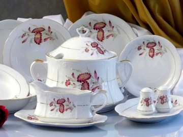 023 КОФЕЙНЫЙ СЕРВИС 1/3 Маргаретка Пурпурова КАМЕЛИЯ МАЛЬЦЕР ФАРФОР