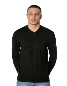 Cienki Sweterek Sweter Męski w Serek S1S C111 r L