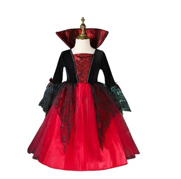 STRÓJ PRZEBRANIE WAMPIRZYCA KOSTIUM WAMPIRZYCY NA KARNAWAŁ 128 134